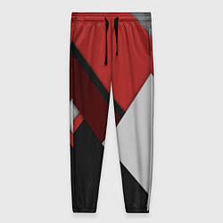 Брюки женские Color black red grey, цвет: 3D-принт