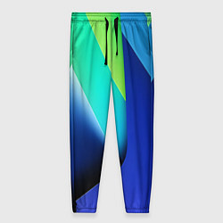 Брюки женские Color blue green, цвет: 3D-принт