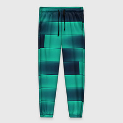 Брюки женские Color light blue square, цвет: 3D-принт