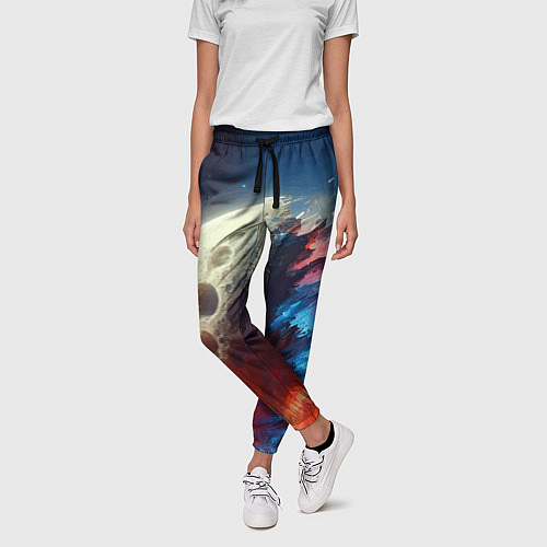 Женские брюки Разрыв космического тела - нейроарт / 3D-принт – фото 3