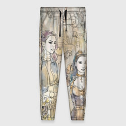 Брюки женские Девушки стимпанк, цвет: 3D-принт
