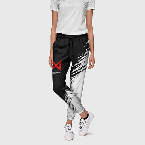 Женские брюки Монарх красный лого / 3D-принт – фото 3