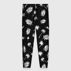 Брюки женские Текстура черной гавайской рубашки, цвет: 3D-принт