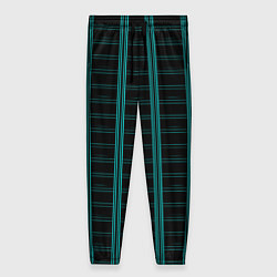 Брюки женские Color blue dark stripe, цвет: 3D-принт