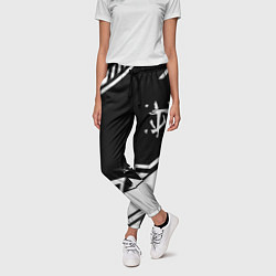 Брюки женские Doom geometry black, цвет: 3D-принт — фото 2