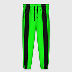 Женские брюки Color black and green stripes