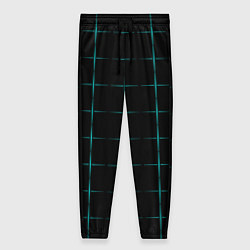Брюки женские Color black blue crosses, цвет: 3D-принт