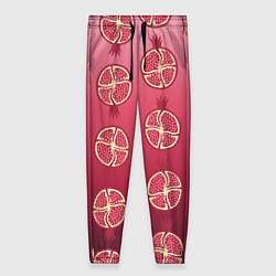 Брюки женские Сочные гранаты, цвет: 3D-принт