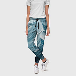 Брюки женские Синяя краска импасто, цвет: 3D-принт — фото 2