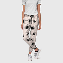 Брюки женские Паттерн с черными жуками, цвет: 3D-принт — фото 2