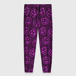 Брюки женские Halloween - паттерн с тыквами, цвет: 3D-принт