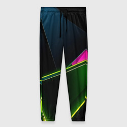 Брюки женские Неоновое освещение, цвет: 3D-принт