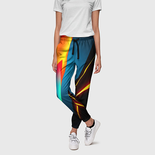 Женские брюки Multicoloured neon / 3D-принт – фото 3