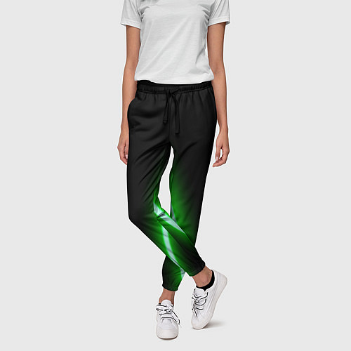 Женские брюки Color neon green / 3D-принт – фото 3