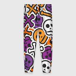 Брюки женские Funny skulls, цвет: 3D-принт