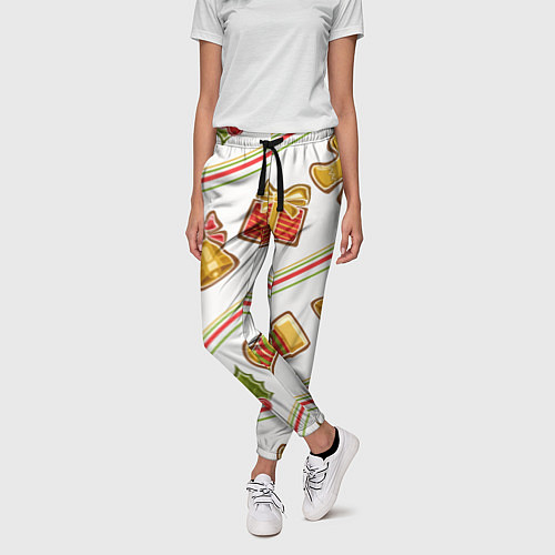 Женские брюки Рождественский дух / 3D-принт – фото 3