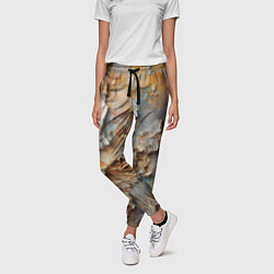 Брюки женские Старая штукатурка на стене - абстракция, цвет: 3D-принт — фото 2