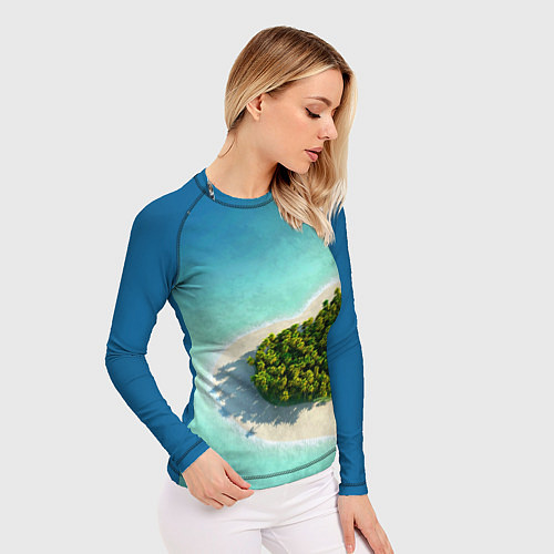 Женский рашгард Остров / 3D-принт – фото 3