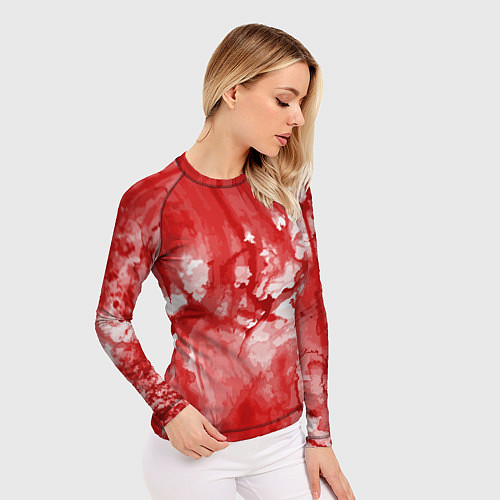 Женский рашгард Кровь акварельная на Хеллоуин / 3D-принт – фото 3