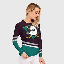 Рашгард женский Anaheim Ducks, цвет: 3D-принт — фото 2
