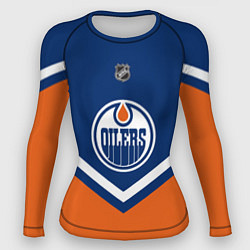 Рашгард женский NHL: Edmonton Oilers, цвет: 3D-принт