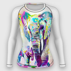 Рашгард женский Акварельные слоны, цвет: 3D-принт