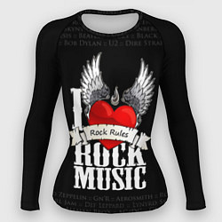 Женский рашгард I Love Rock Music