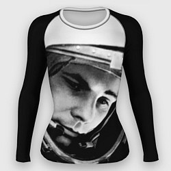 Рашгард женский Гагарин космонавт, цвет: 3D-принт