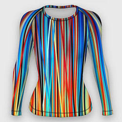 Рашгард женский Colored stripes, цвет: 3D-принт
