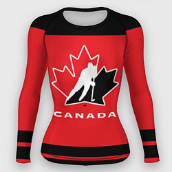 Рашгард женский Canada Team, цвет: 3D-принт
