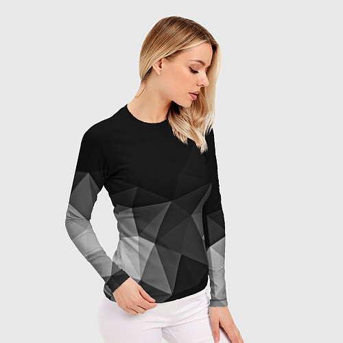Женский рашгард Abstract gray / 3D-принт – фото 3
