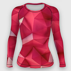 Рашгард женский Розовые грани, цвет: 3D-принт