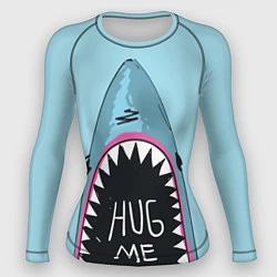 Рашгард женский Shark: Hug me, цвет: 3D-принт