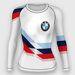 Рашгард женский BMW БМВ WHITE, цвет: 3D-принт