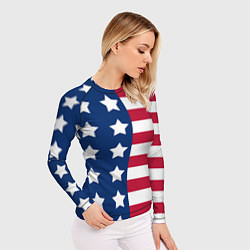 Рашгард женский USA Flag, цвет: 3D-принт — фото 2