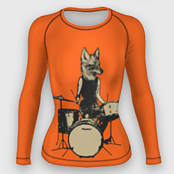 Рашгард женский Drums Fox, цвет: 3D-принт