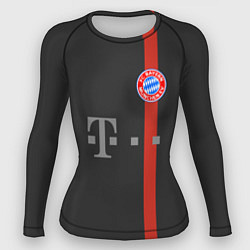 Рашгард женский Bayern FC: Black 2018, цвет: 3D-принт