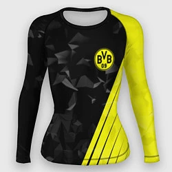Рашгард женский FC Borussia Dortmund: Abstract, цвет: 3D-принт