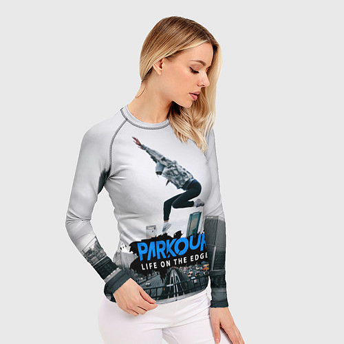 Женский рашгард Parkour: Life on the edge / 3D-принт – фото 3