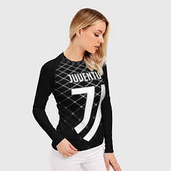 Рашгард женский FC Juventus: Black Lines, цвет: 3D-принт — фото 2