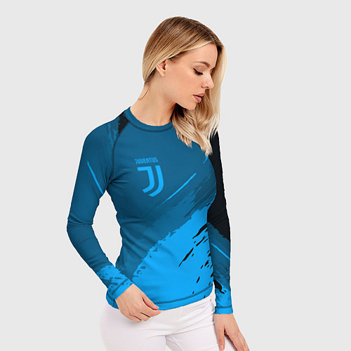 Женский рашгард FC Juventus: Blue Original / 3D-принт – фото 3