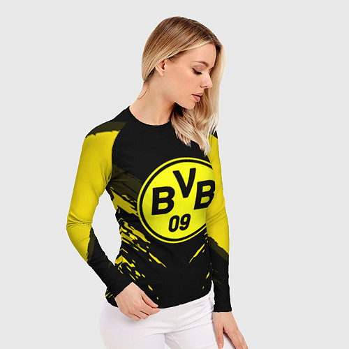 Женский рашгард Borussia FC: Sport Fashion / 3D-принт – фото 3