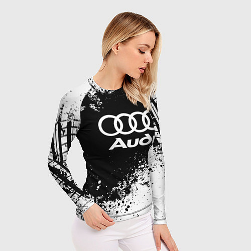 Женский рашгард Audi: Black Spray / 3D-принт – фото 3
