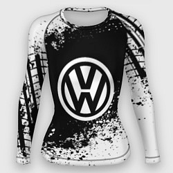 Рашгард женский Volkswagen: Black Spray, цвет: 3D-принт