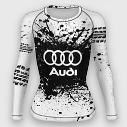 Рашгард женский Audi: Black Spray, цвет: 3D-принт