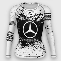 Рашгард женский Mercedes-Benz: Black Spray, цвет: 3D-принт