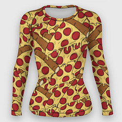 Рашгард женский Любитель пиццы, цвет: 3D-принт