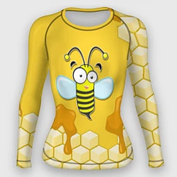Рашгард женский Веселая пчелка, цвет: 3D-принт