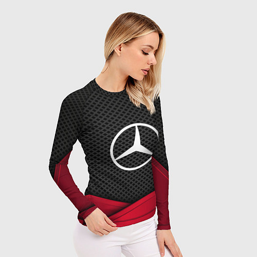 Женский рашгард Mercedes Benz: Grey Carbon / 3D-принт – фото 3