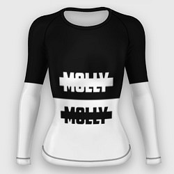 Рашгард женский Molly: Black & White, цвет: 3D-принт